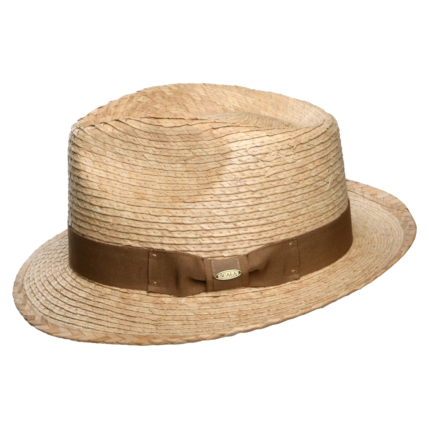 Scala Landon Fedora Hut aus Palmenstroh - Toast