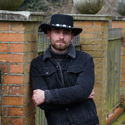 Jaxon & James Crossfire Gambler Hut aus Wollfilz - Schwarz