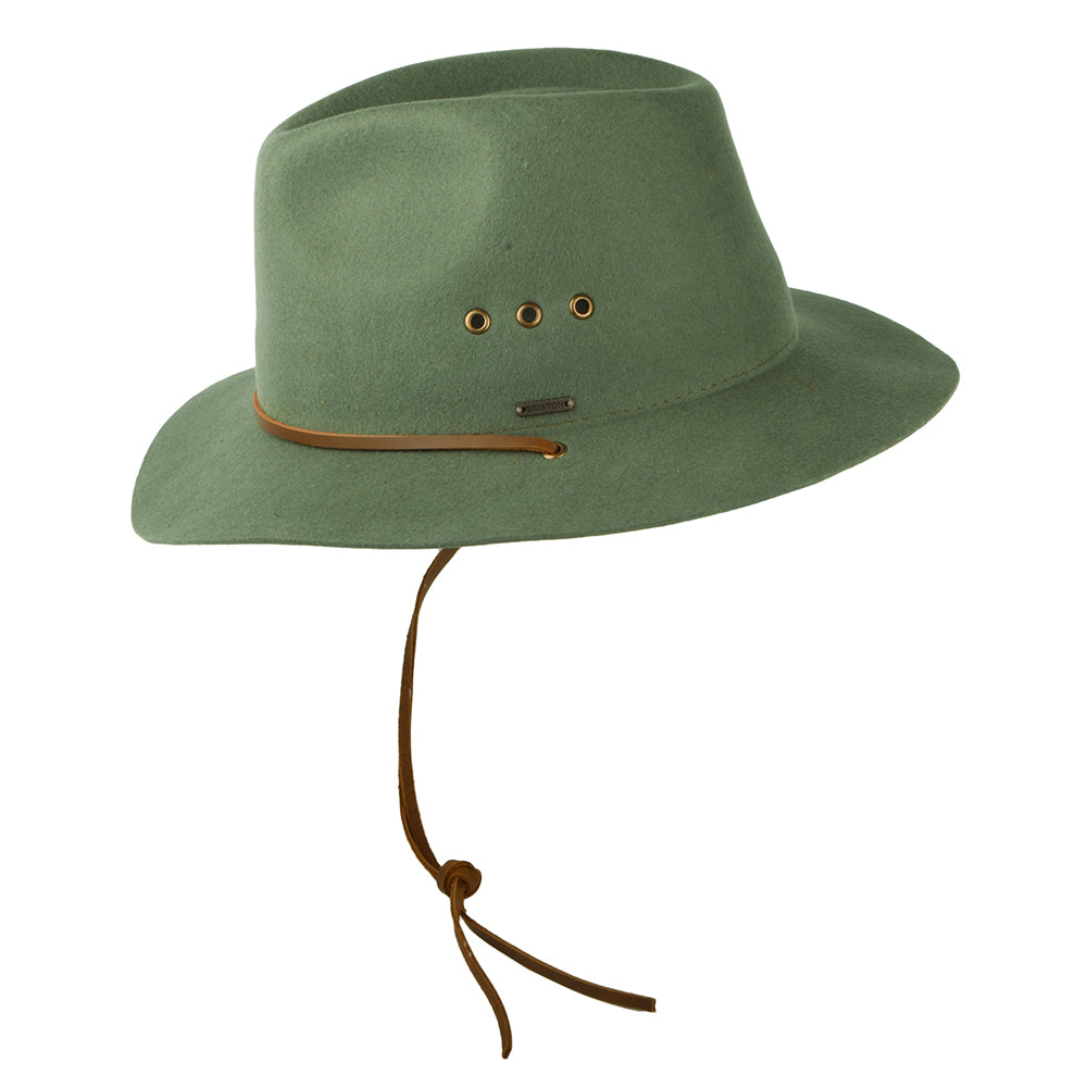 Brixton Wesley Weather Guard Fedora Hut - Helles Moosgrün