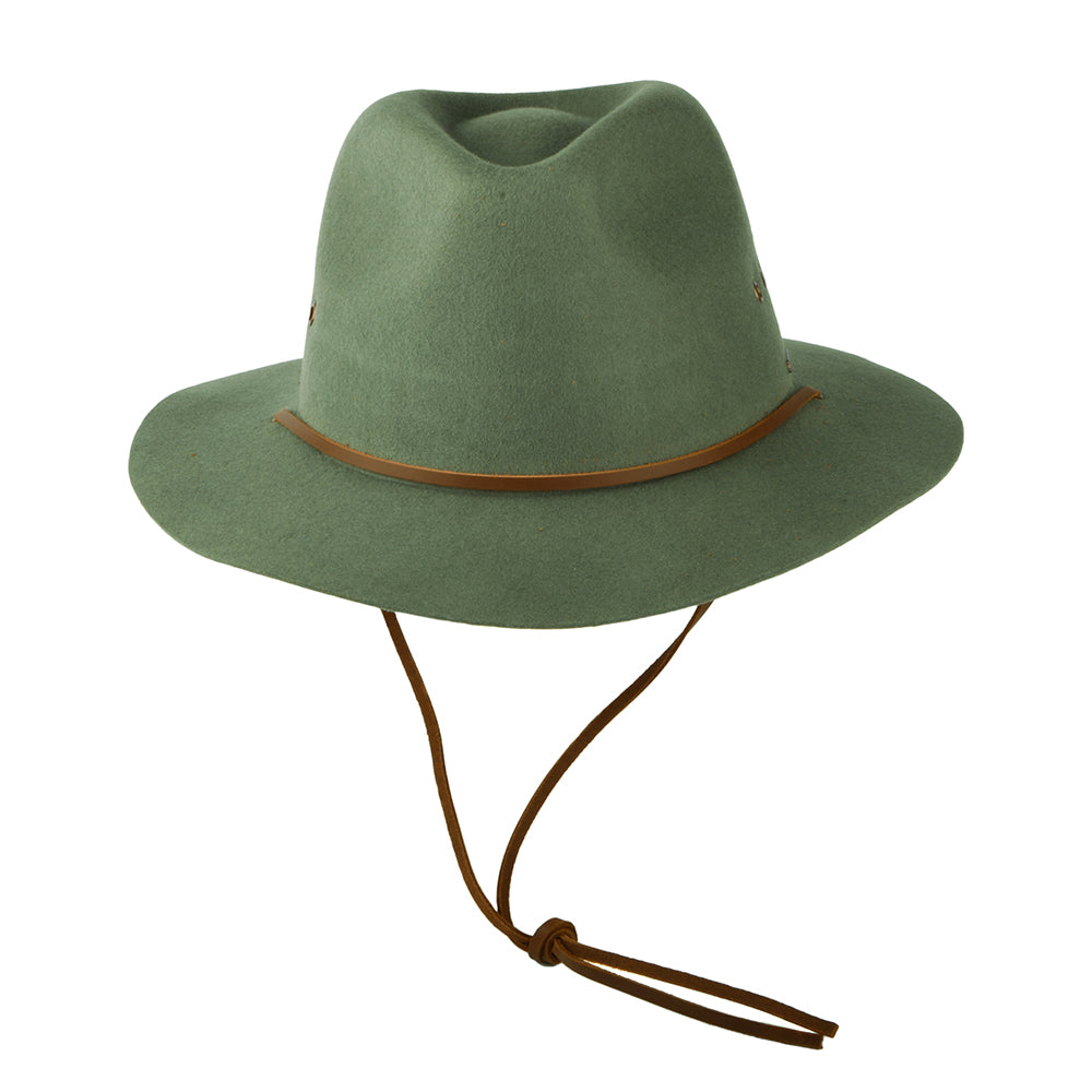 Brixton Wesley Weather Guard Fedora Hut - Helles Moosgrün