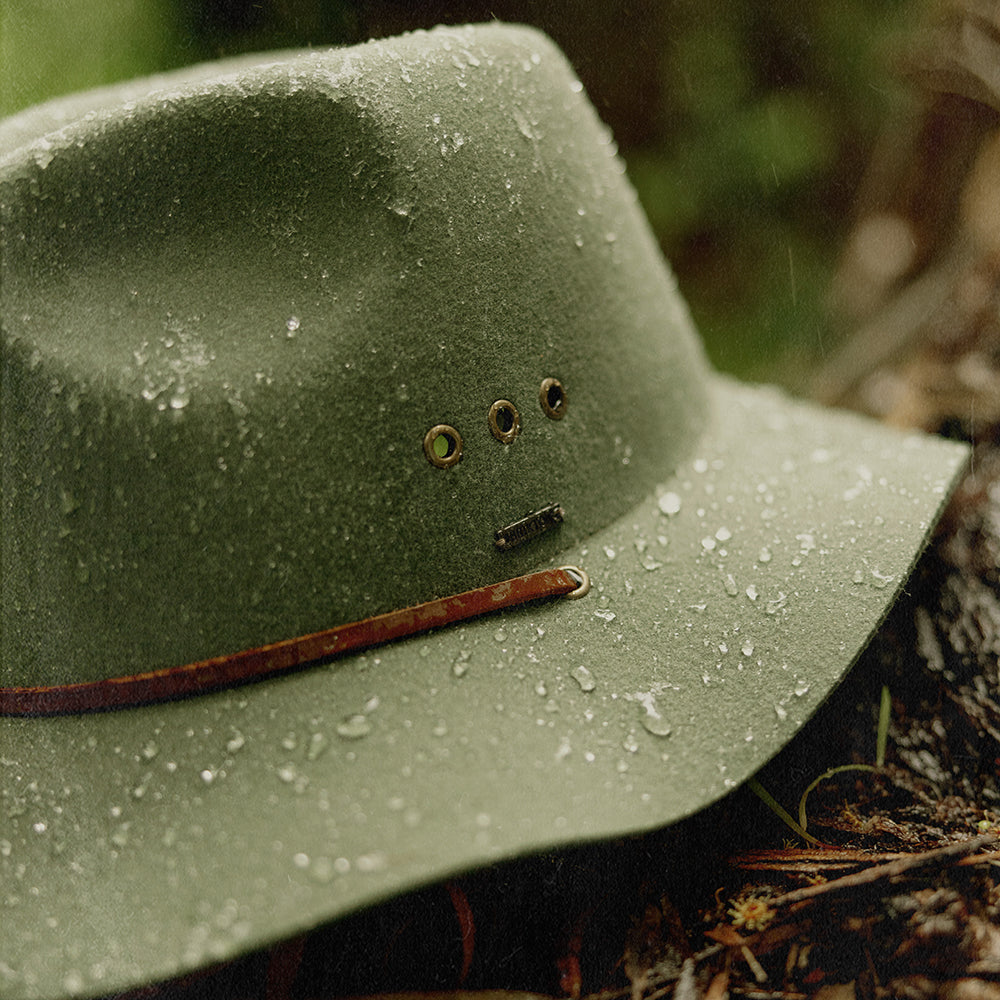 Brixton Wesley Weather Guard Fedora Hut - Helles Moosgrün