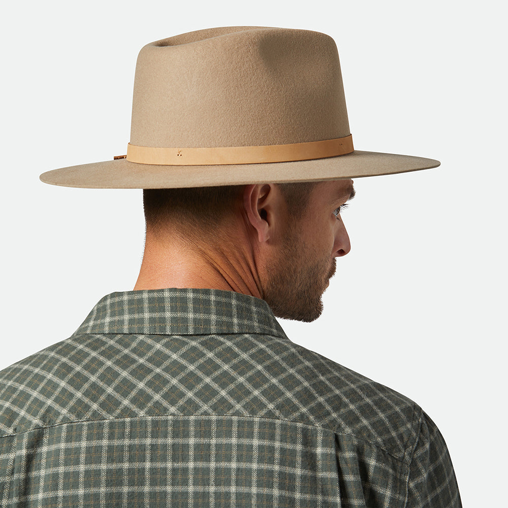 Brixton Hawkins Weather Guard Cowboy Hut aus Wollfilz - Sand