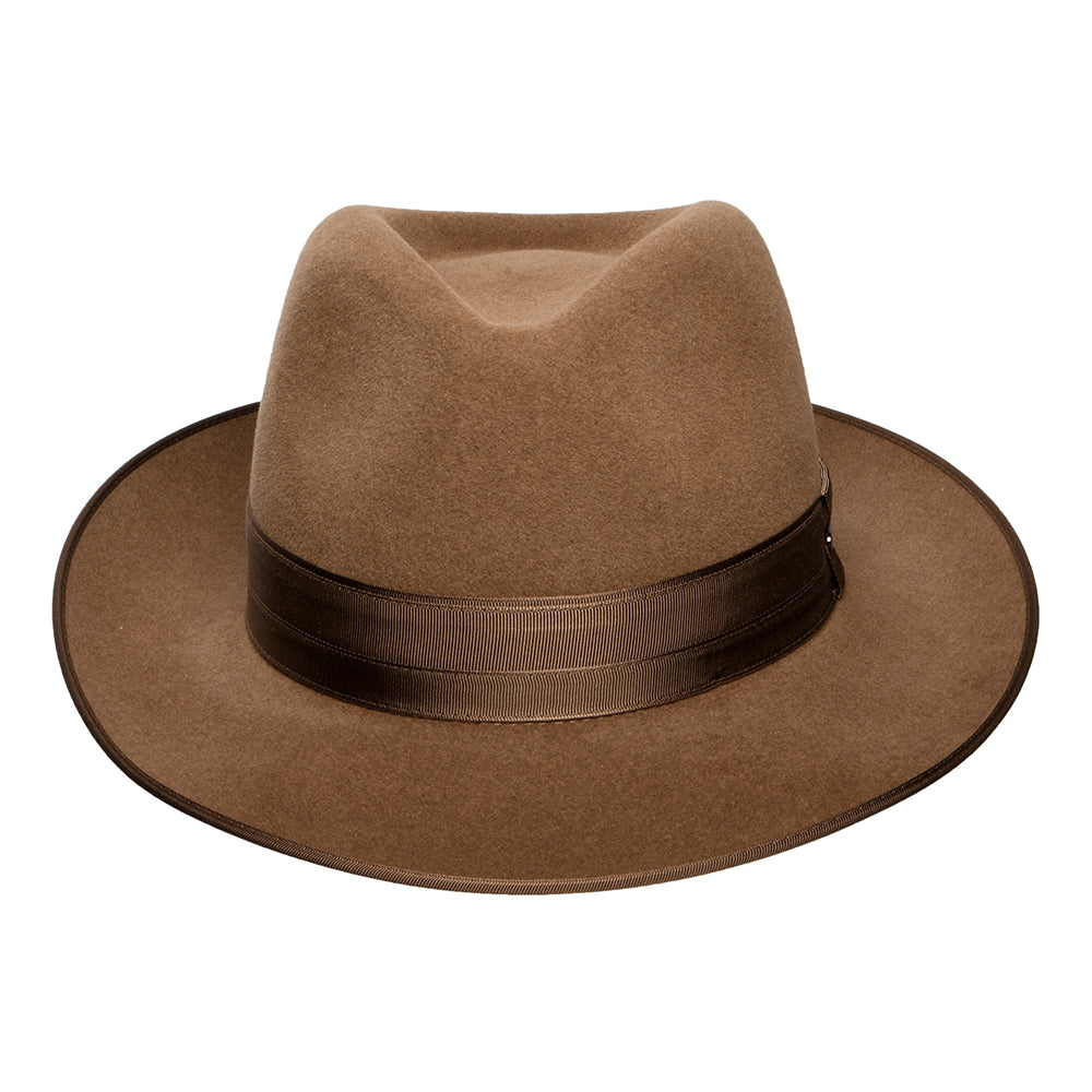 Stetson Kenridge Fedora Hut aus Haarfilz - Hellbraun