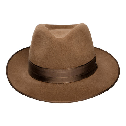 Stetson Kenridge Fedora Hut aus Haarfilz - Hellbraun