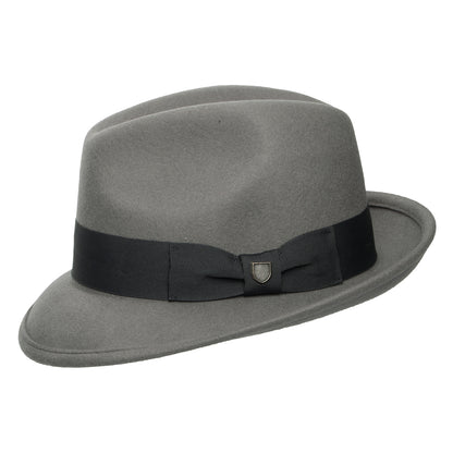 Brixton Horton Convertabrim Fedora Hut aus Wollfilz - Grau