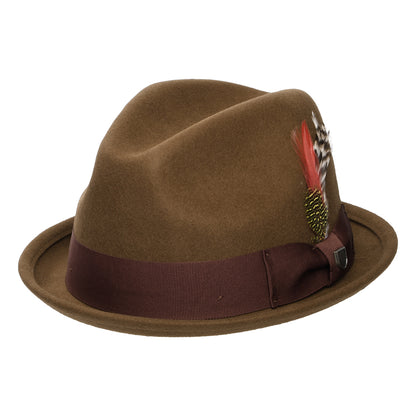 Brixton Gain Trilby Hut aus Wollfilz - Kaffee-Kastanienbraun