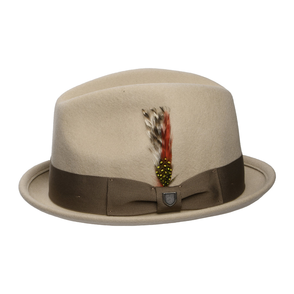 Brixton Gain Trilby Hut aus Wollfilz - Sand-Hellbraun