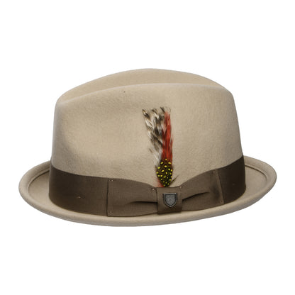 Brixton Gain Trilby Hut aus Wollfilz - Sand-Hellbraun