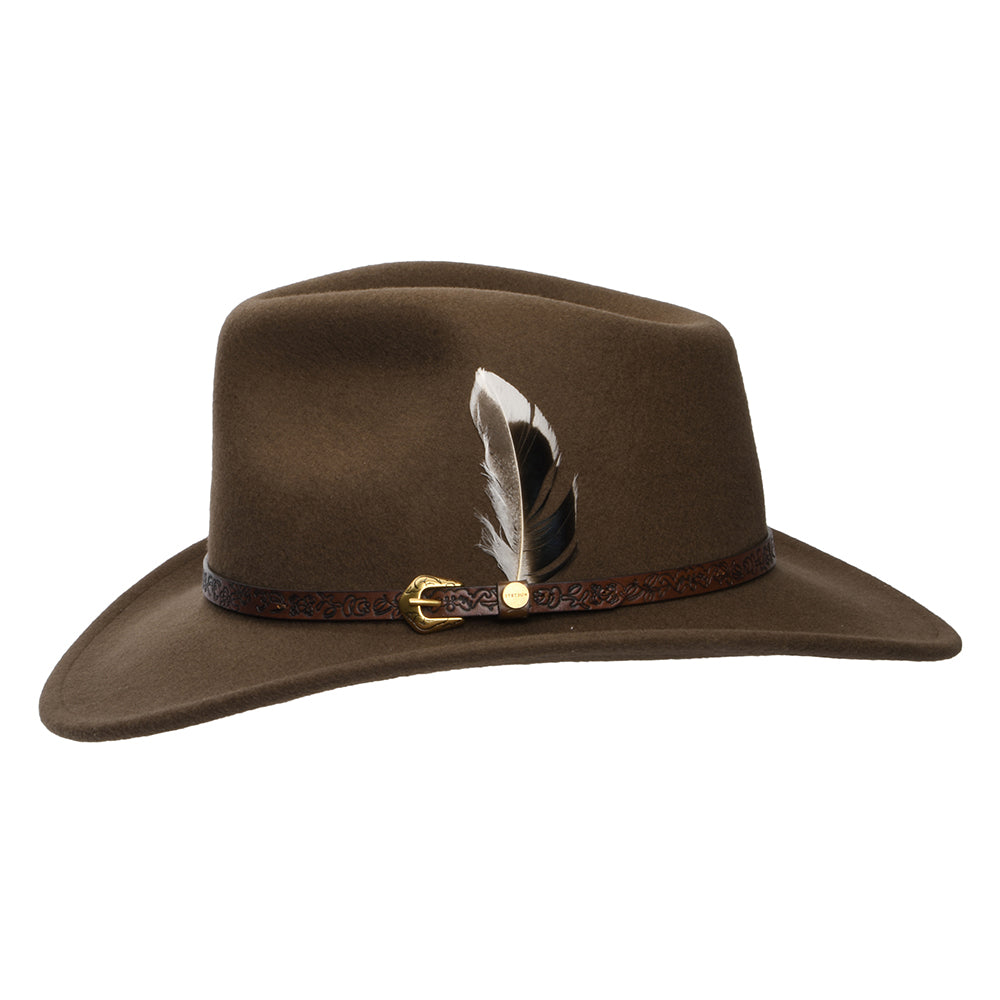 Stetson Norbeck Wasserabweisender Cowboy Hut aus Wollfilz - Haselnuss