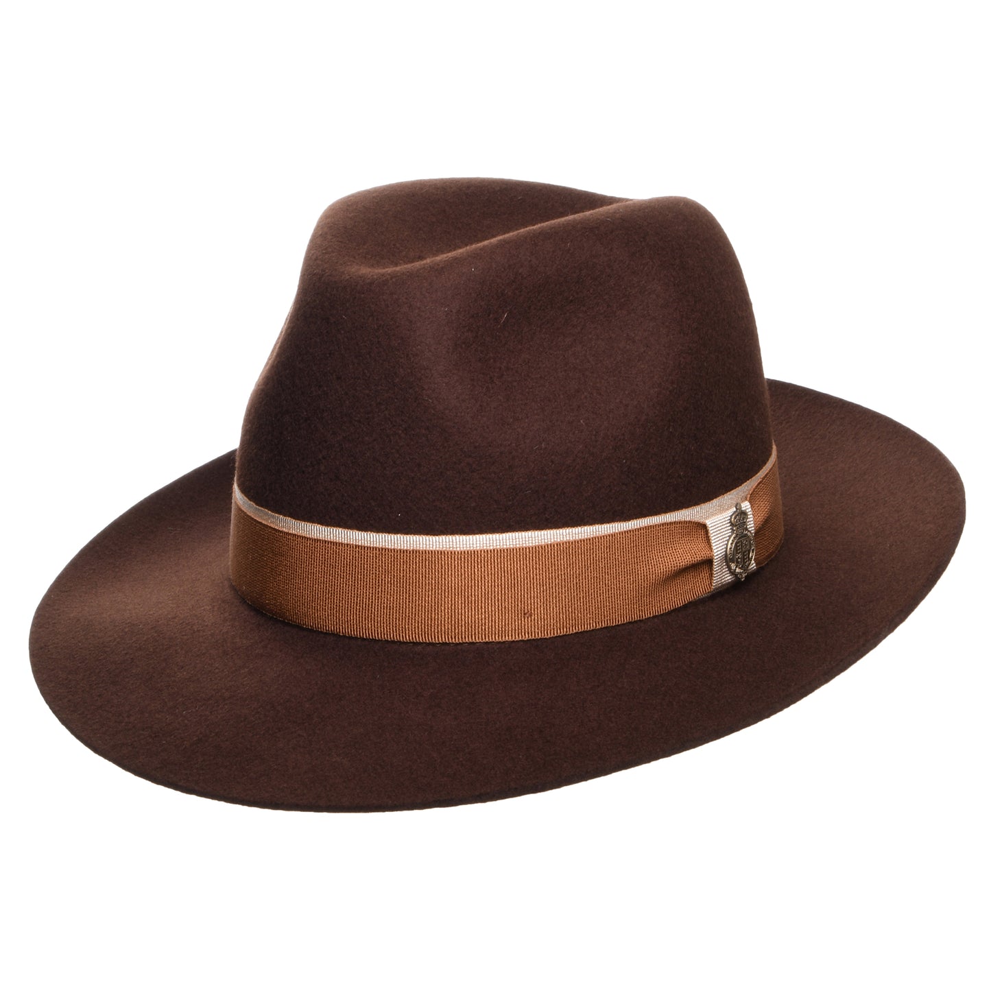 Christys Lingfield Fedora Hut aus Wollfilz - Braun
