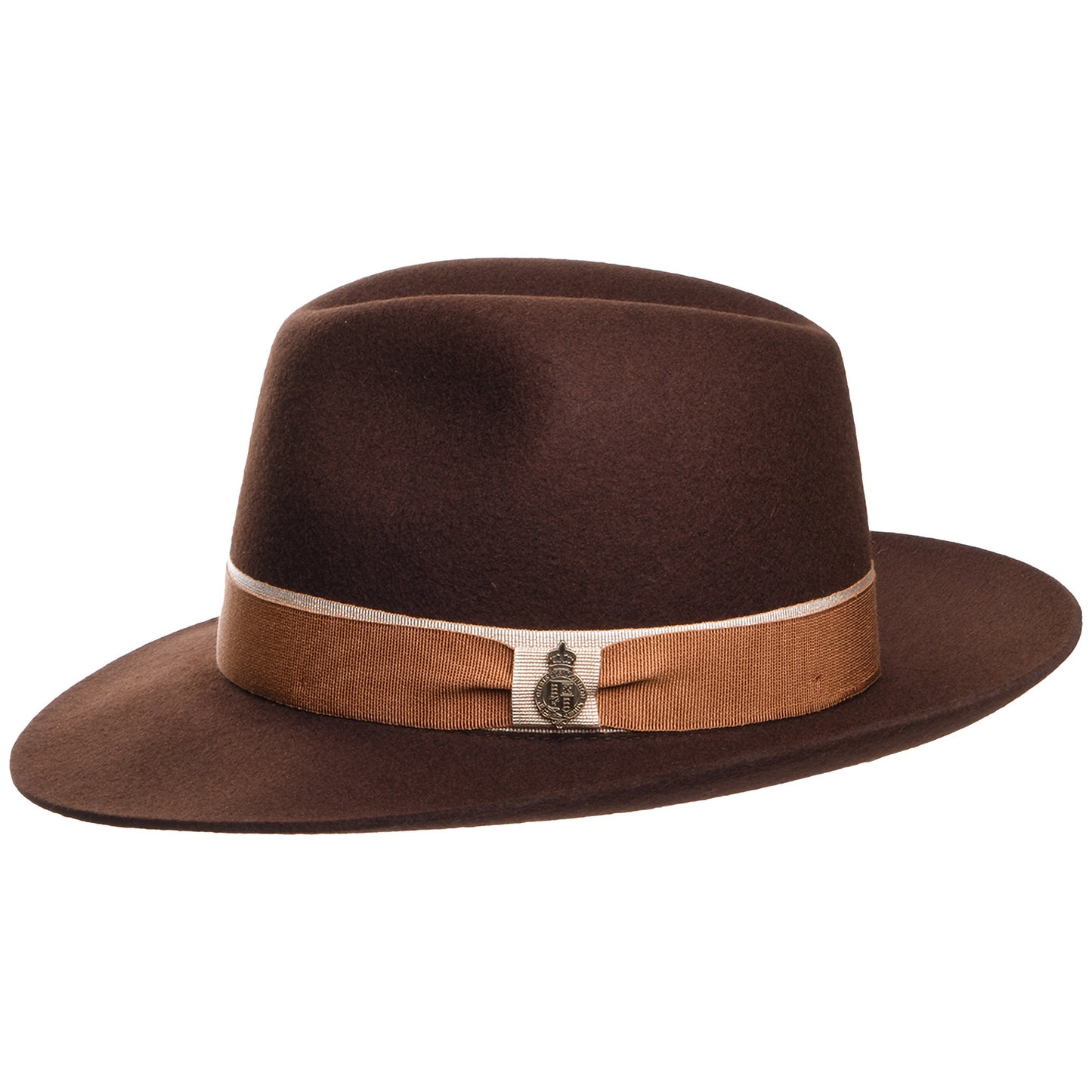 Christys Lingfield Fedora Hut aus Wollfilz - Braun