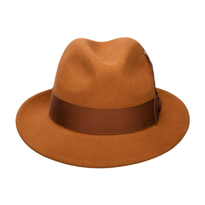 Bailey Blixen Knautschbarer Wasserabweisende Fedora Hut aus Wollfilz - Bernsteingelb