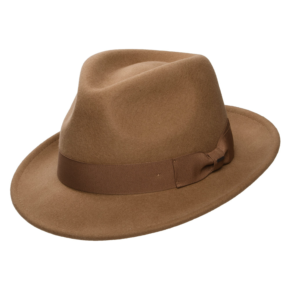 STETSON Trilbyhut Schwarz Wollfilz Kleiner Trilby Hut Wollhut Hat NEU