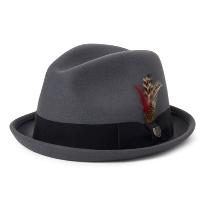 Brixton Gain Trilby Hut aus Wollfilz - Anthrazit