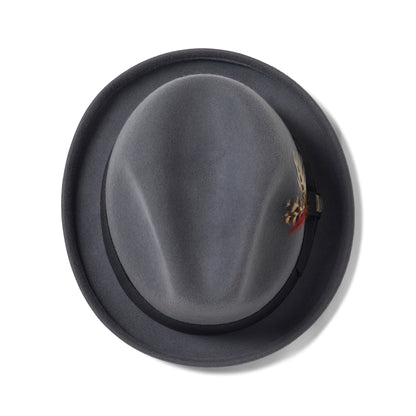 Brixton Gain Trilby Hut aus Wollfilz - Anthrazit
