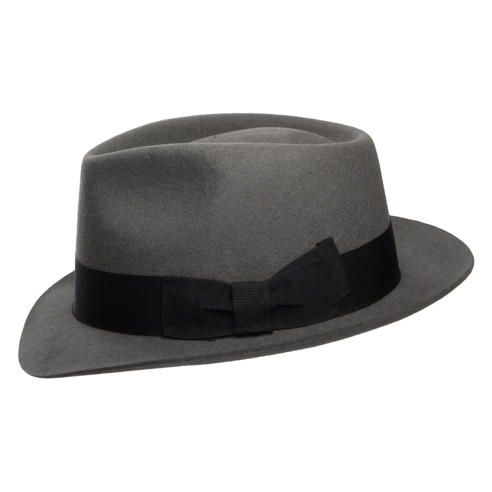 Denton Manhattan Trilby Hut aus Wollfilz - Grau
