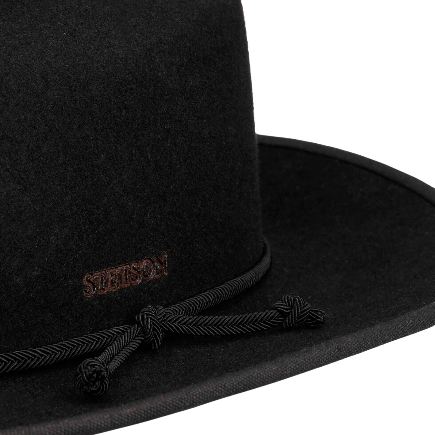 Stetson Plains Wasserabweisender Cowboy Hut aus Wollfilz - Schwarz