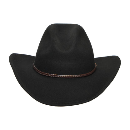 Stetson Oklahoma Wasserabweisender Cowboy Hut aus Wollfilz - Schwarz