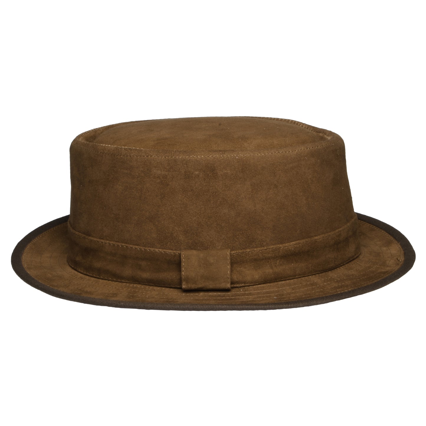 Denton Pork Pie Hut aus Suede - Hellbraun