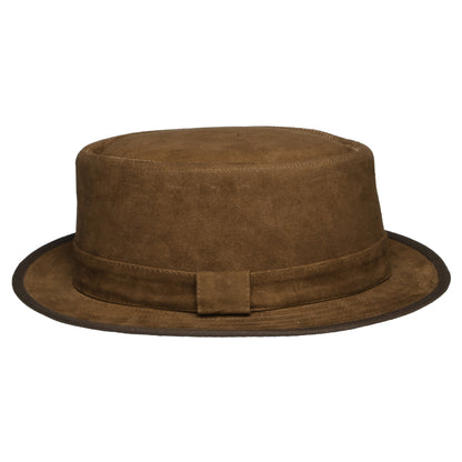Denton Pork Pie Hut aus Suede - Hellbraun