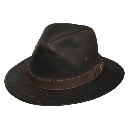 Stetson Traveller Verwittert Safari Fedora Hut - Braun