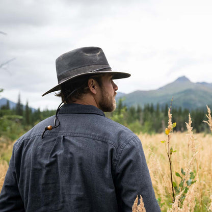 Dorfman-Pacific Aussie Hut aus verwitterter Baumwolle - Braun