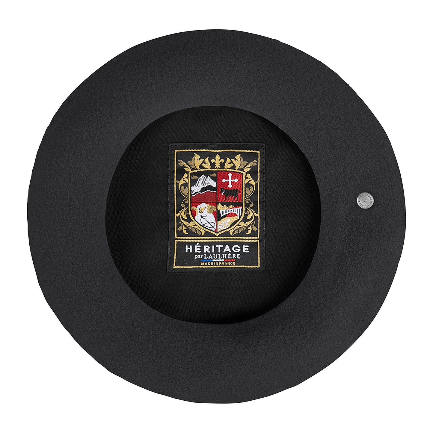 Laulhère authentische Baskenmütze aus Merinowolle - Anthrazit