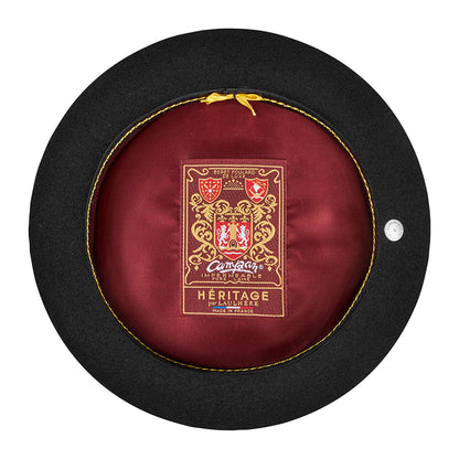 Laulhère Campan Luxus Baskenmütze aus Merinowolle - Schwarz