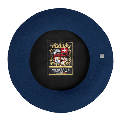 Laulhère authentische Baskenmütze aus Merinowolle - Mitternachtblau