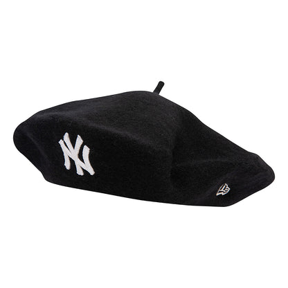 New Era New York Yankees Baskenmütze aus Wollmischung - Schwarz-Weiß