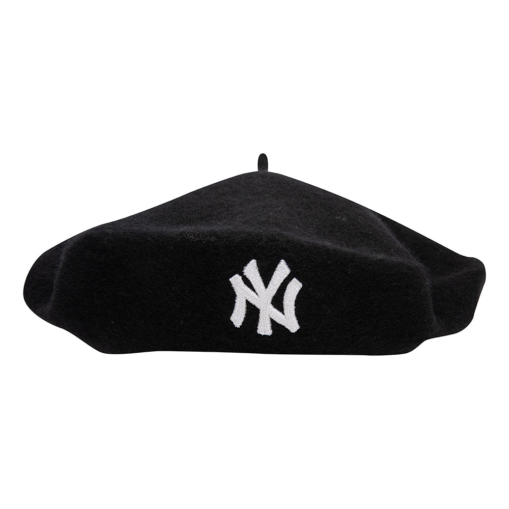 New Era New York Yankees Baskenmütze aus Wollmischung - Schwarz-Weiß