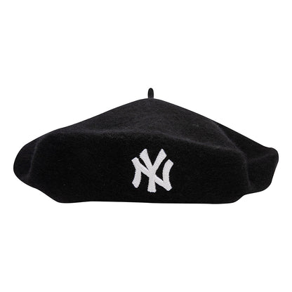 New Era New York Yankees Baskenmütze aus Wollmischung - Schwarz-Weiß