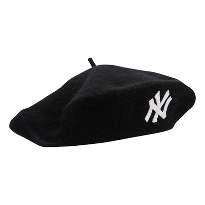 New Era New York Yankees Baskenmütze aus Wollmischung - Schwarz-Weiß