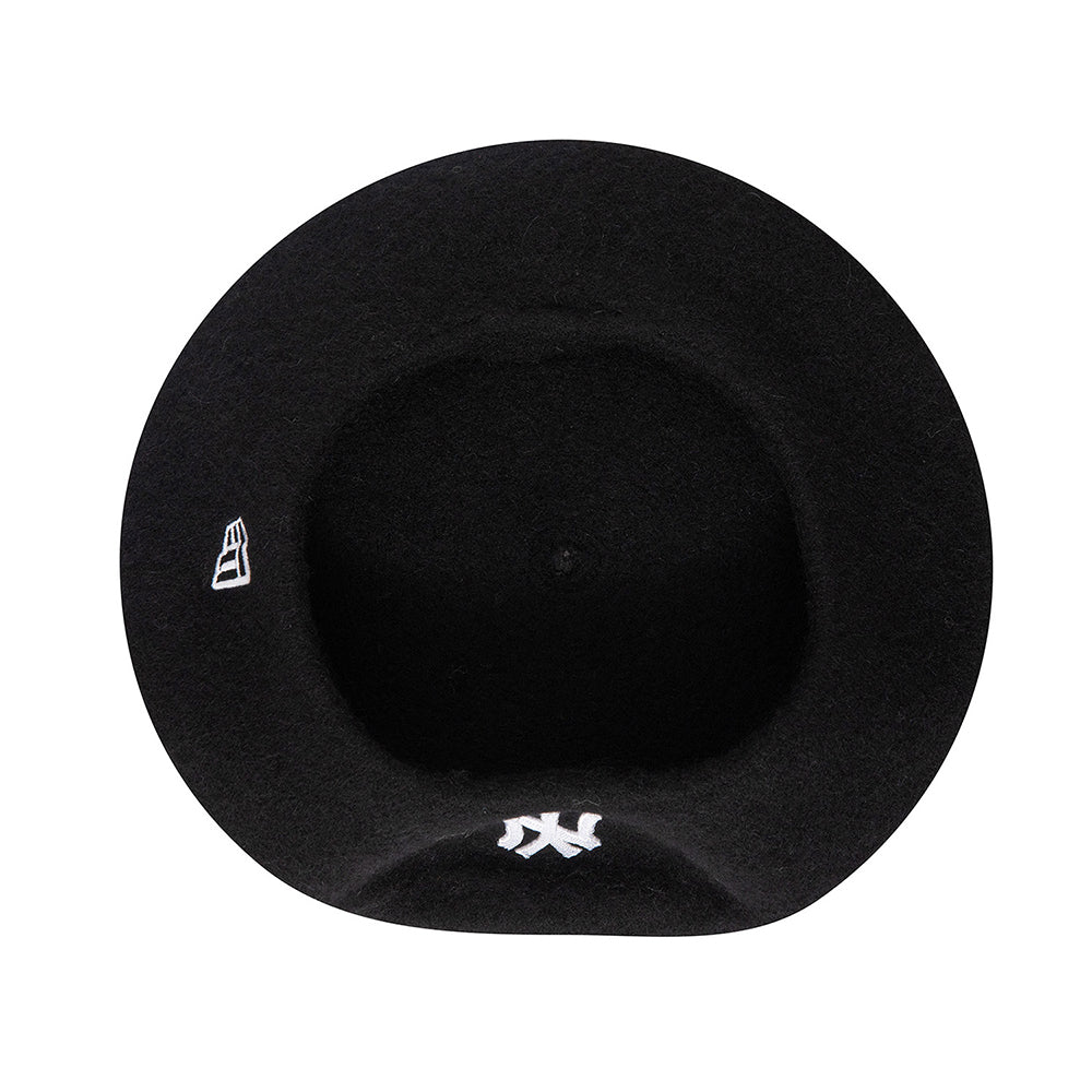 New Era New York Yankees Baskenmütze aus Wollmischung - Schwarz-Weiß