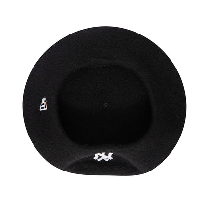 New Era New York Yankees Baskenmütze aus Wollmischung - Schwarz-Weiß