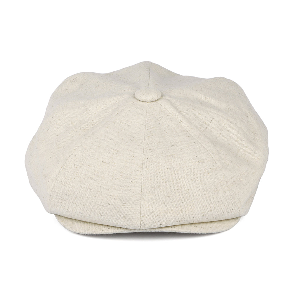 Christys 8-teilige Ballonmütze aus Baumwoll-Leinen - Hellbeige