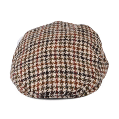 City Sport HARRIS TWEED Schiebermütze Houndstooth - Cremefarben-Olivgrün-Braun