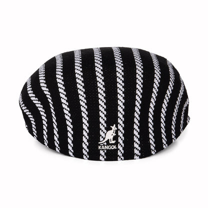 Kangol Twist Stripe 504 Schiebermütze - Schwarz-Weiß