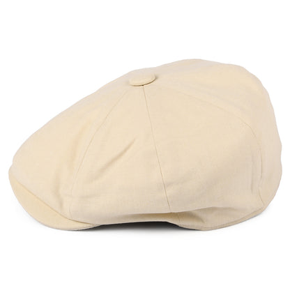 Christys 8-teilige Ballonmütze aus Baumwoll-Leinen - Buttermilch