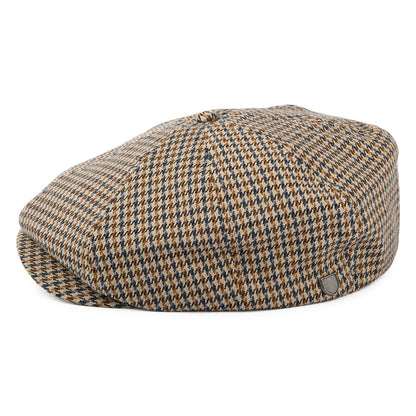 Brixton Brood II Ballonmütze Houndstooth - Sand-Hellblau