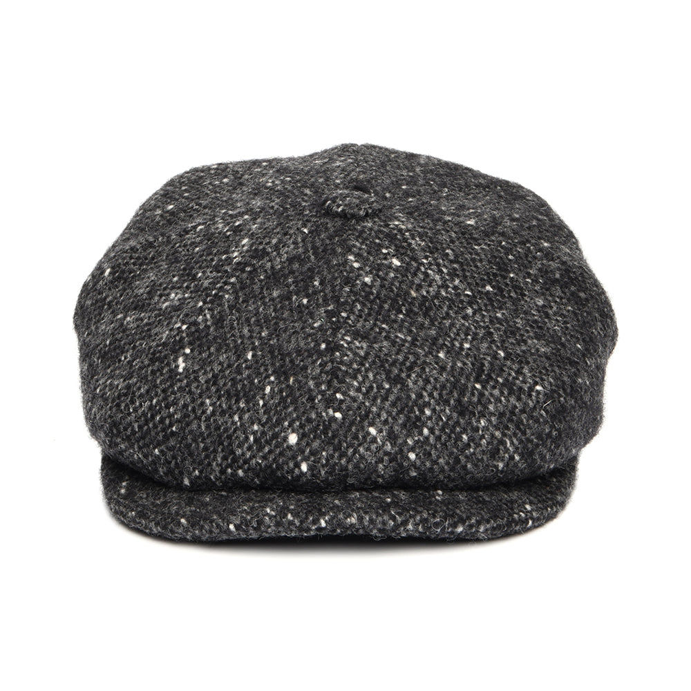 City Sport Deep Fit Donegal Tweed Ballonmütze aus Marl Tweed - Anthrazit