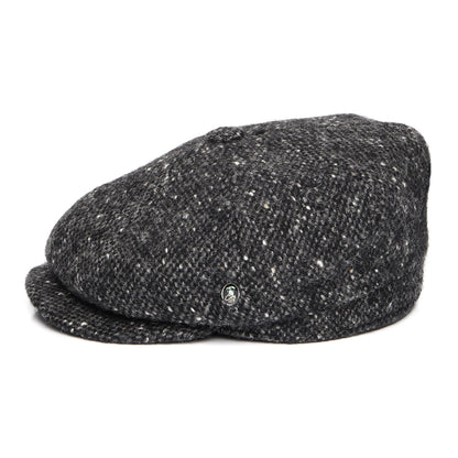 City Sport Deep Fit Donegal Tweed Ballonmütze aus Marl Tweed - Anthrazit
