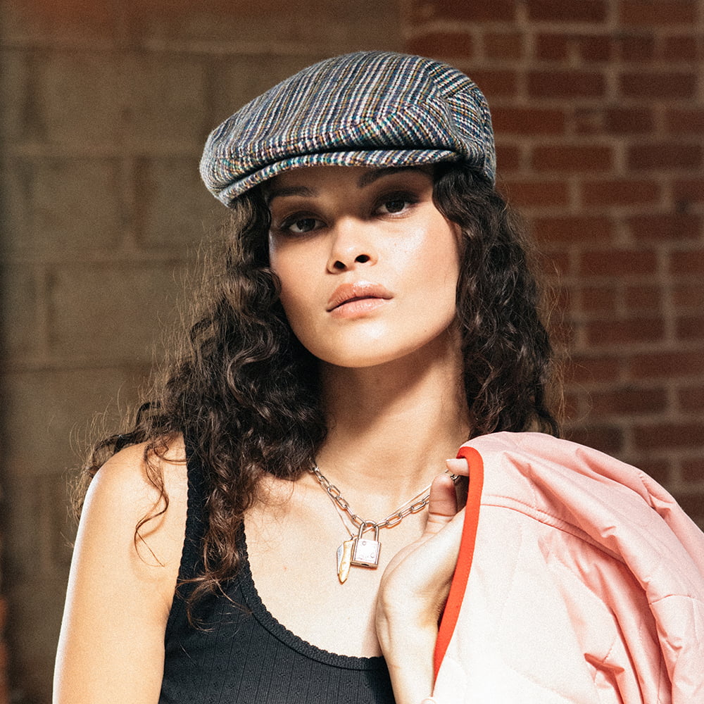 Brixton Hooligan Schiebermütze Micro Houndstooth - Mehrfarbig