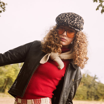 Barts Systa Schiebermütze Leopard aus Wollmischung - Braun