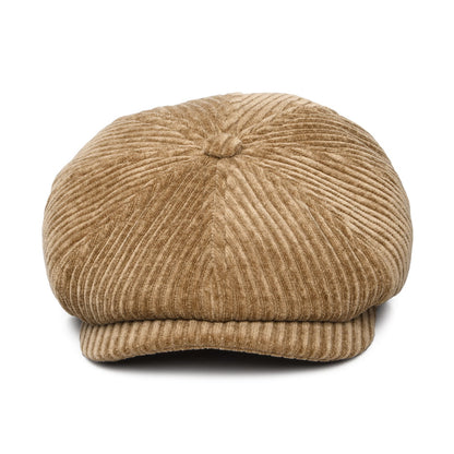 Stetson Hatteras Jersey Kord Ballonmütze - Hellbraun