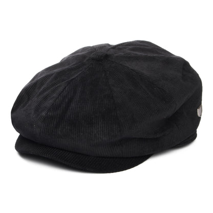 Brixton Brood Baggy Kord Ballonmütze - Schwarz