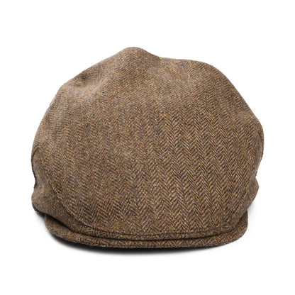 Christys Balmoral Country Tweed Schiebermütze mit Fischgrätmuster - Steingrau