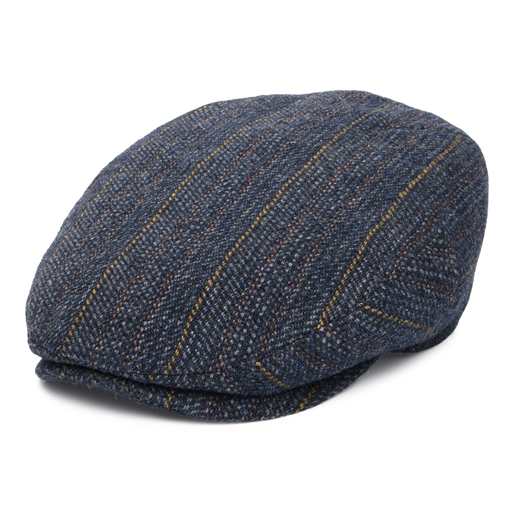 Stetson Kent Schiebermütze Mit Fischgrätmuster aus Schurwolle - Blau-Multi