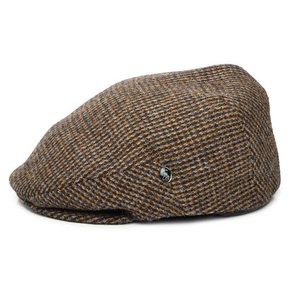 City Sport Royal HARRIS TWEED Schiebermütze - Braun-Blau