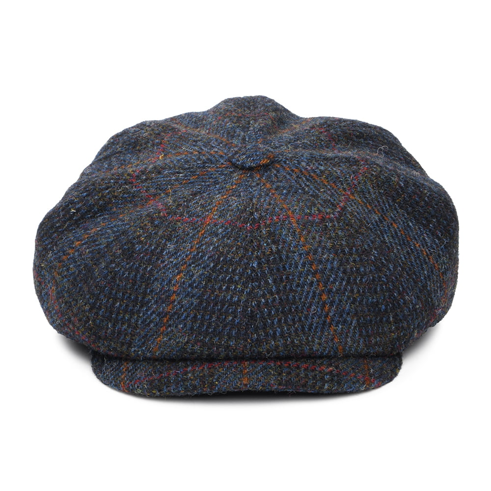 City Sport Le Curieux HARRIS TWEED Ballonmütze - Marineblau-Rostrot